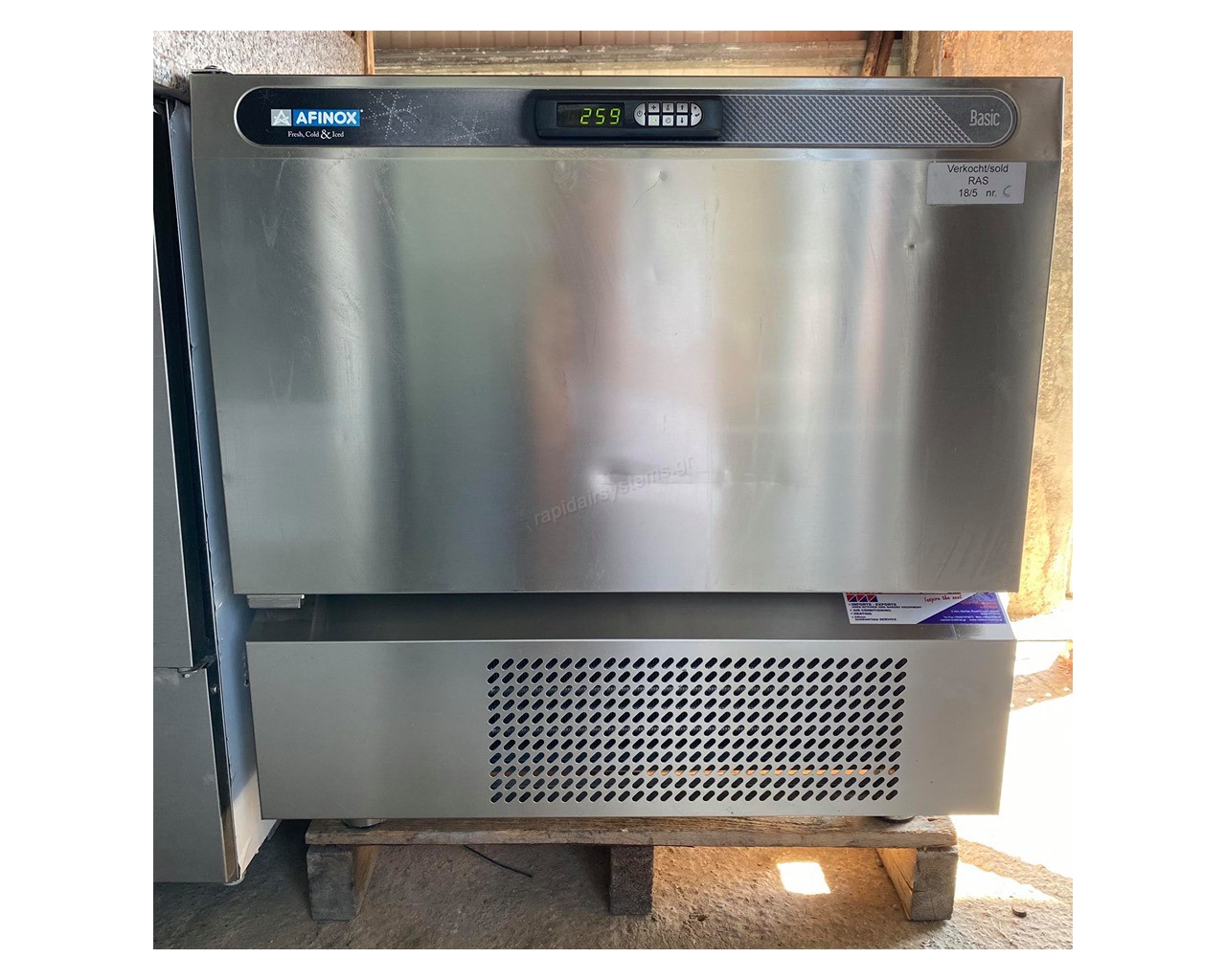 Metaxeirismeno Shock Freezer Blast Chiller Afinox Basic 5t Blast Chillers Shock Freezers