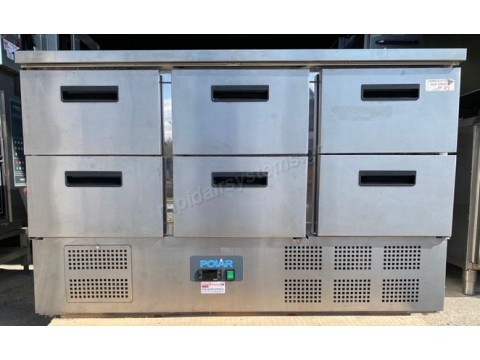 Ψυγείο πάγκος συντήρηση με 6 συρτάρια POLAR CR711-E