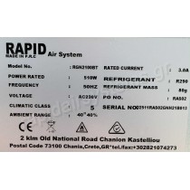 Επαγγελματικό ψυγείο πάγκος κατάψυξη Rapid Air System RGN2100ΒΤ